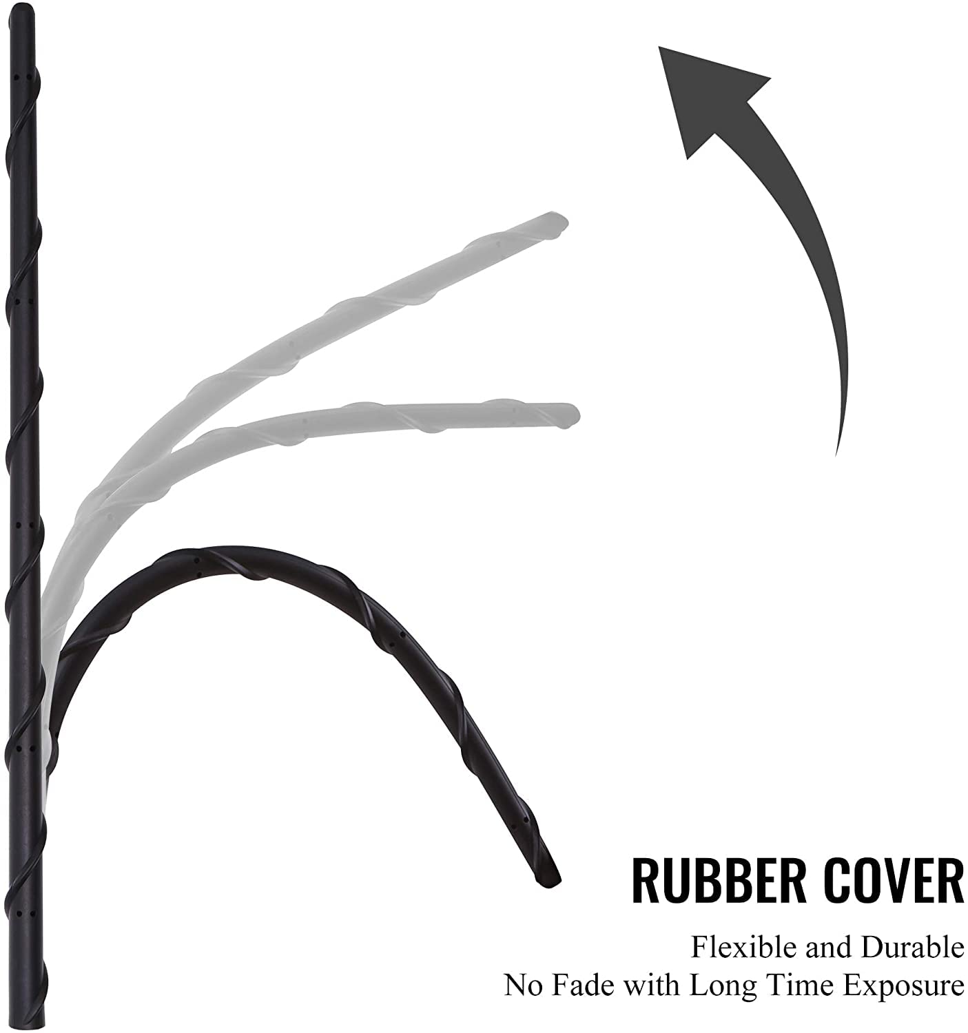 16 inches Antenna Compatible with 2000-2021 Toyota Tundra Tacoma | Car Wash Proof | Flexible Rubber Copper | Designed for Optimized FM/AM Reception