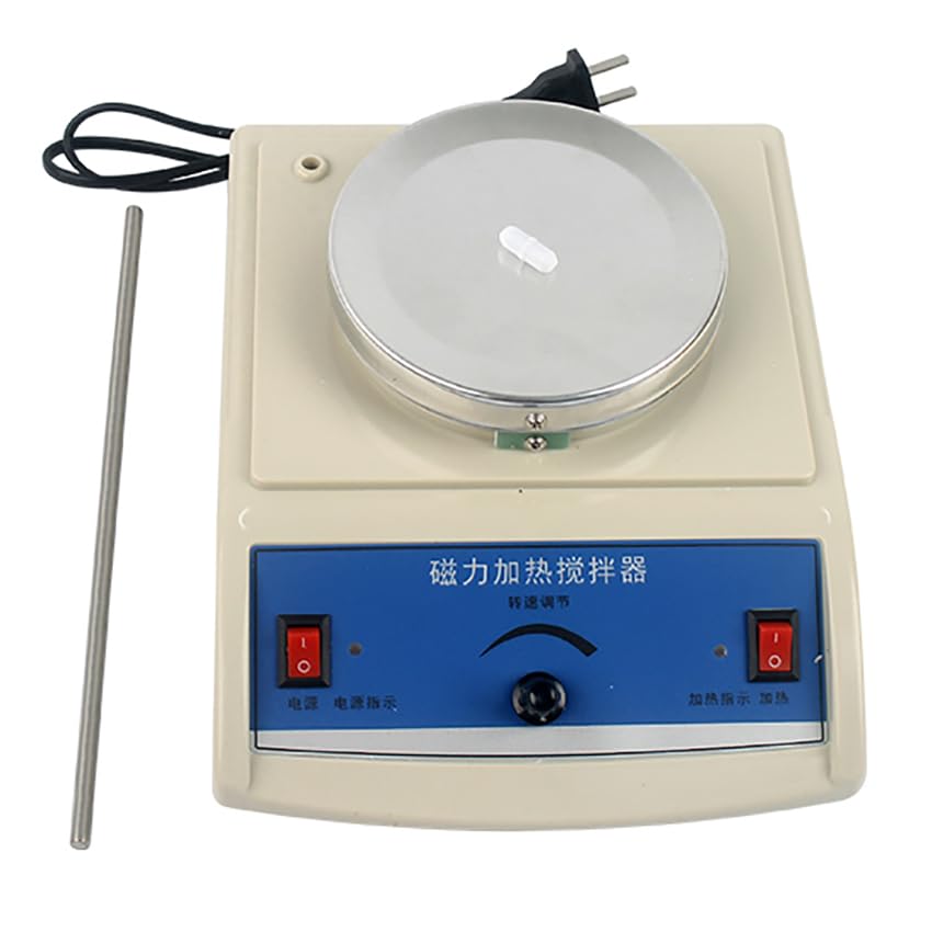 Agitador magnético de Calentamiento Ajustable Mezclador calentable 220V Placa Caliente de Laboratorio Mezclador agitador magnético con Barra de agitación magnética 2400 RPM