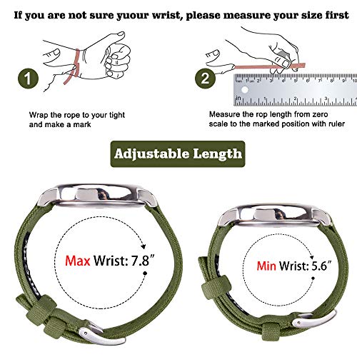 Image of Ritche Christmas Gift Canvas Vintage Quick Release Watch Band 18mm 20mm 22mm 24mm Replacement Watch Straps for Men Women, White Elephant Gifts, Stocking Stuffers for Men, Father's Day gifts