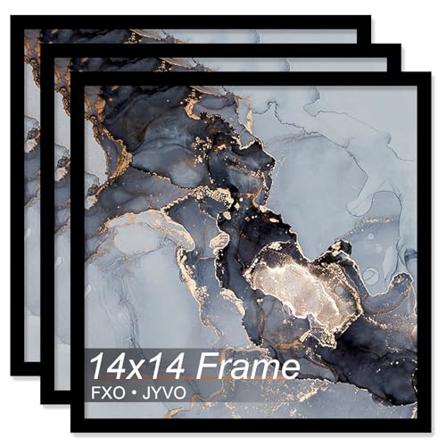Fxojyvo 14x14 Frame Set of 3 for Picture Photo Poster Square Wall Mount