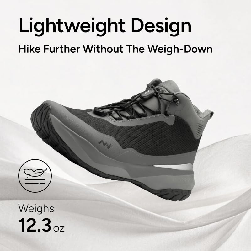 Image of Women's Hiking Boots Waterproof Lightweight Trail Shoes Zn-30 | Lightweight Feel, Easy to Wear, Modern Outdoor Style, Mid-cut Supportive Fit, Comfort for Walking & Travel