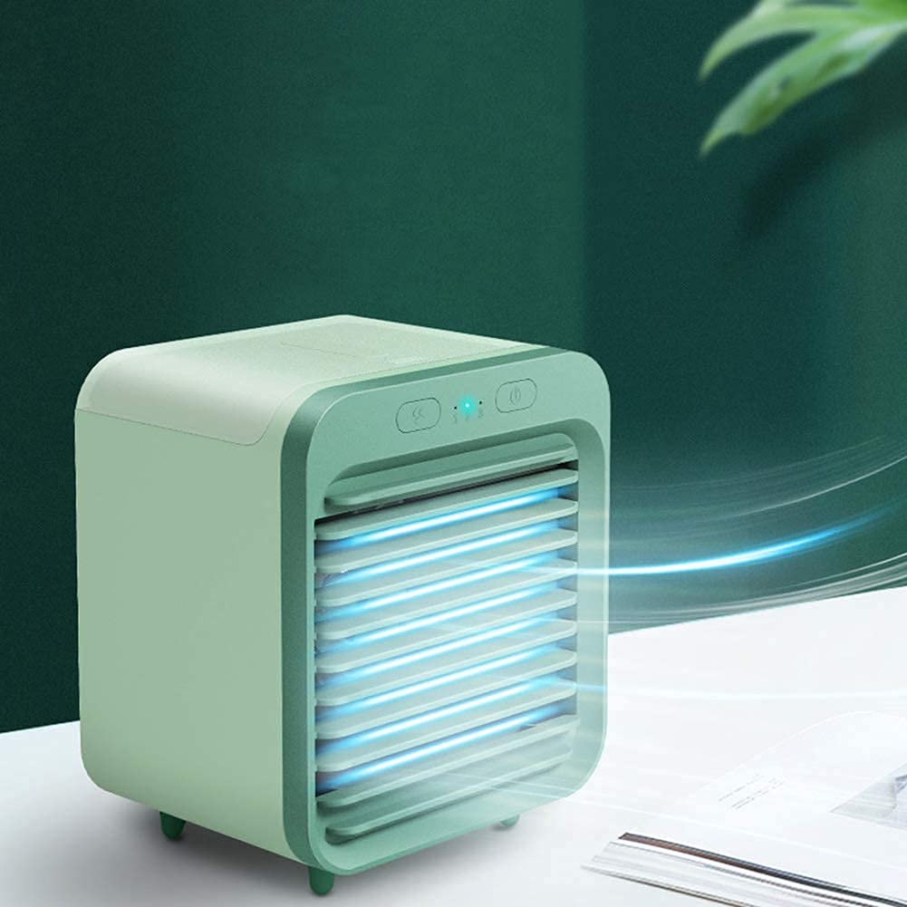 GHHVFEC Air Cooler Evaporative Mini Air Cooler, Portable Personal USB Cooling Air Conditioning Fan with Humidification 3 Speedsktop Cooling Fan for Office, Home, Dorm, Travel