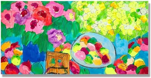 Toile Walasse Ting 50x100cm : ravivez vos murs blancs avec l'art abstrait