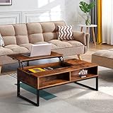 ✅ 【MODERNER SCHLICHTER STIL】- Unser couchtisch verfügt über ein moderner schlichter stil im rustikales b raun und vintage b raun. dient dabei als perfektes dekorationselement für ihren individuellen einrichtungsstil.