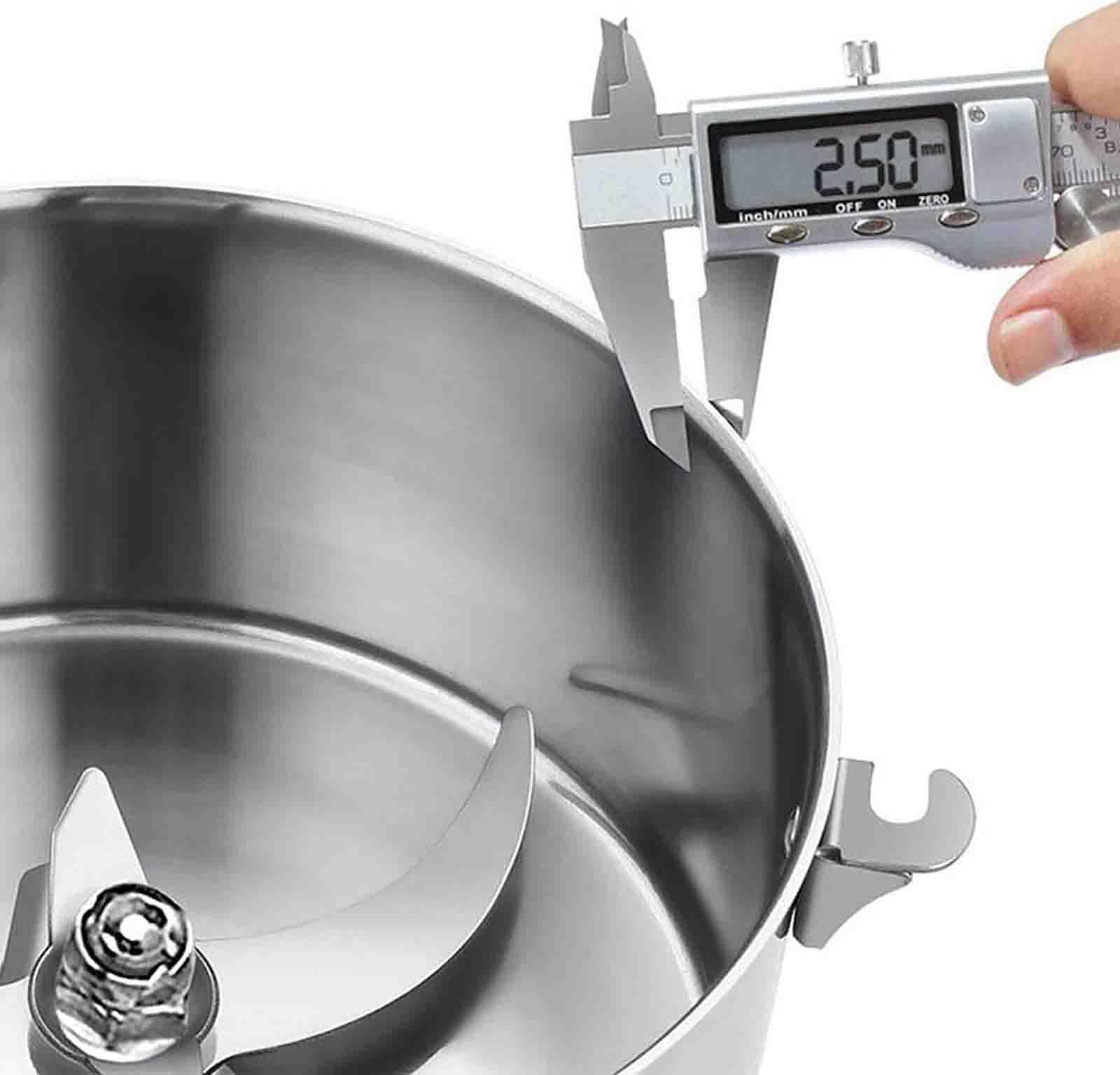 Macinino per cereali, 2500g in acciaio inox elettrico ad alta velocità, macchina per polveri di famiglia commerciale per erbe da cucina pepe spezie