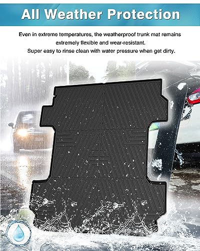 Mixsuper Liner Truck Bed Mat for 2020-2024 Chevrolet Silverado/GMC Sierra 2500 3500 HD (6.9ft Bed) All Weather Truck Bed Liner TPE Durable Odorless Black - Thumbnail 5