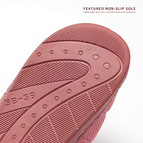 DRUNKEN Slipper For Women's Flip Flops Winter Slides Home Open Toe Non Slip