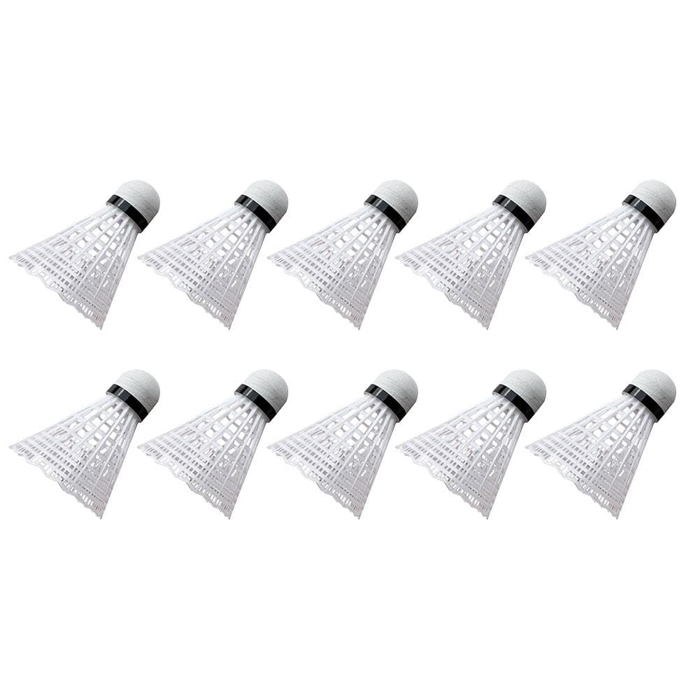 Daaxing Lot De 10 Volants De Badminton En Nylon Coupe-Vent - Volants Entraînement Durables