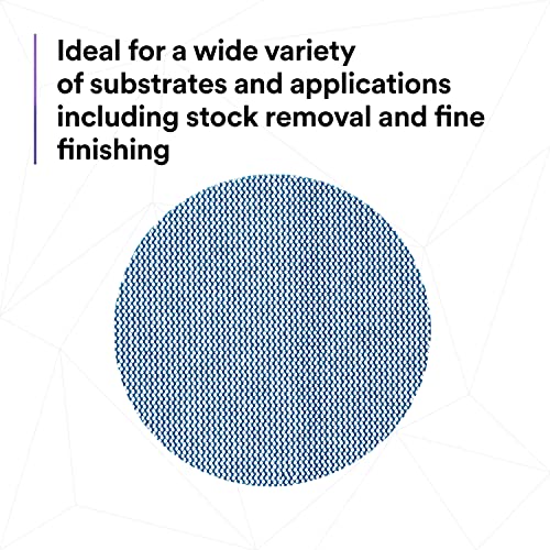 3M Xtract Net Disc 310W, 120+, 3 in, Die 300V, Pack of 50 Hook and Loop Sanding Discs, Virtually Dust-Free, Value Option for Metal, Wood, Composites, Stock Removal, and Fine Finishing