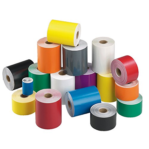 Panduit T400X000VY1Y Thermal Transfer Continuous Tape, Vinyl, 100-Foot by 4.00-Inch, Black