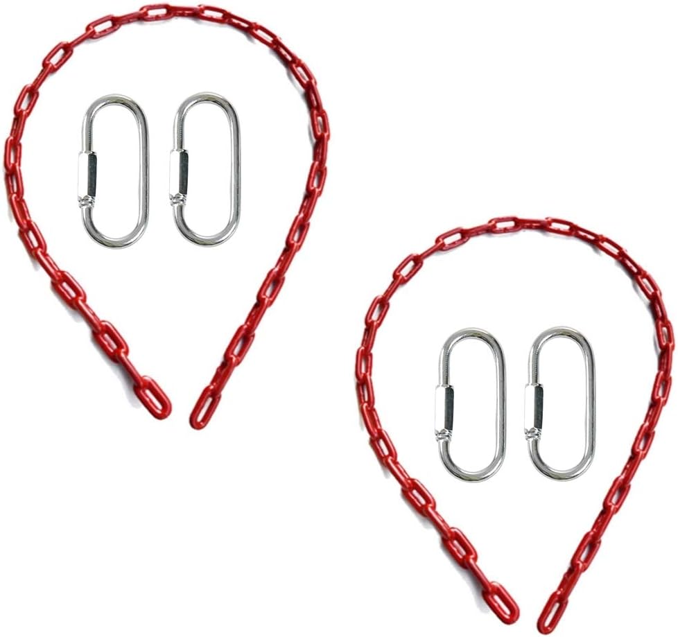 Ymeibe Swing Chains (2) Fully Plastic Coated with 4 Free