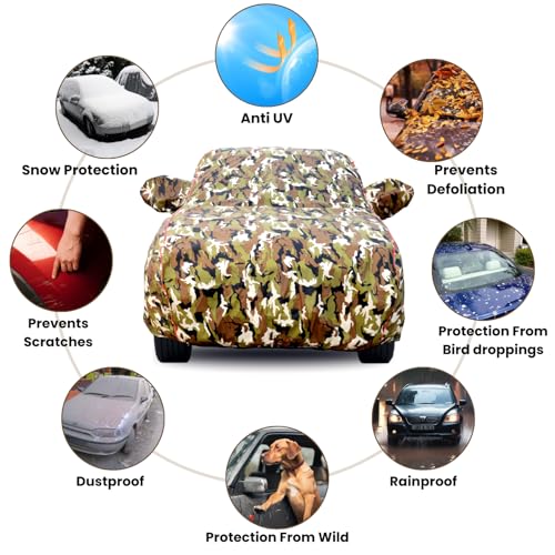 Image of Car Cover for Volvo XC 90 2025-2026 Model | Waterproof, Dustproof, UV Resistant | All-Weather Protection with Mirror Pockets | Custom Fit, Triple Stitch | Jungle Print