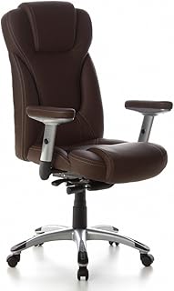 HJH Office Embassy 200 Silla de Oficina, Piel_sintética, Marrón (Brown), 84x39x66 cm