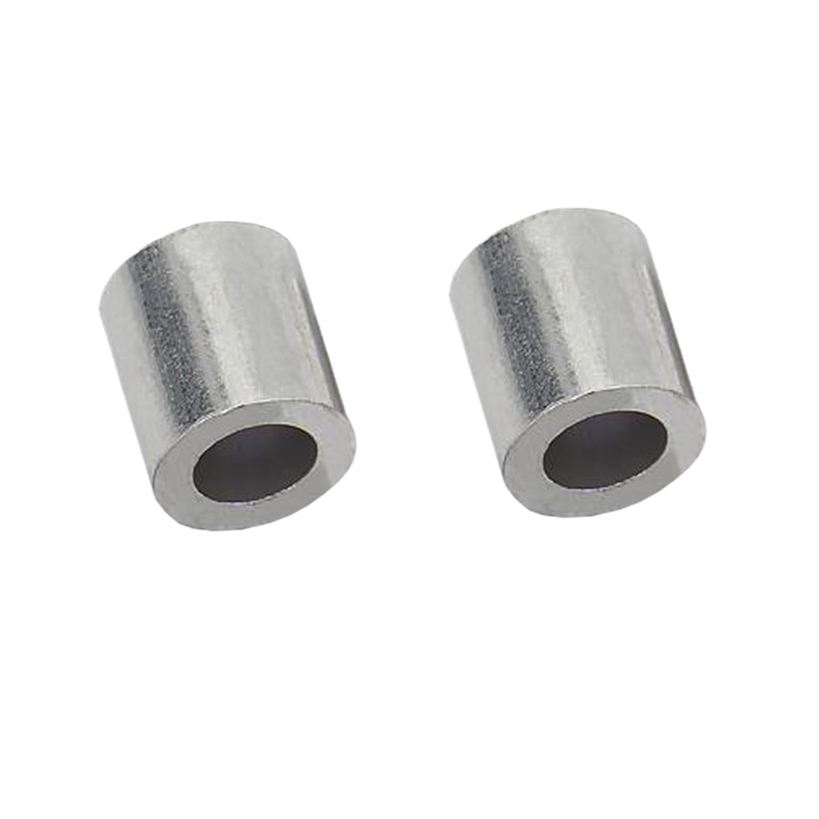 Clip con manicotto a crimpare in alluminio, Confezione di manicotti di crimpatura for cavi in ​​alluminio, un foro, argento, diverse misure(8mm)