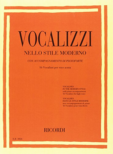 9781495058172 Vocalizzi Nello Stile Moderno 16 Vocalizzi Per Voce Acuta