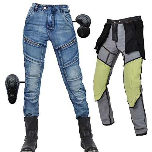 SHUOJIA Pantaloni da Moto da Donna Pantaloni