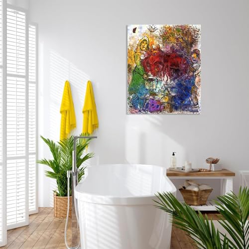 Impression sur toile giclée de Paris par MOBYAT tableau moderne salon 80x105cm - 5