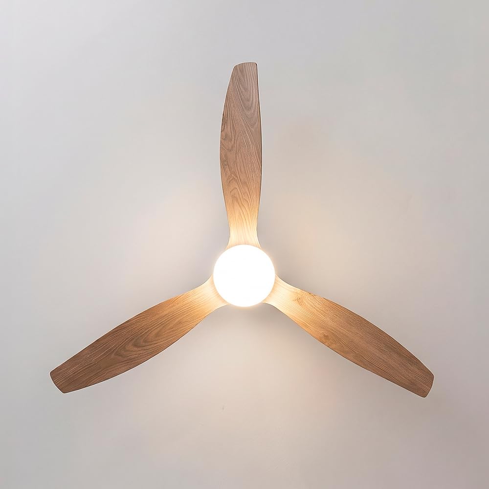 Cecotec Ventilateur de Plafond avec Lumière et Télécommande EnergySilence Aero 4600 Arctic White&Sand. Moteur DC 38W, Diamètre 132cm, Lampe LED 18W, 3 Pales, 6 Vitesses, Minuterie 8h | 38 W DC-Motor, Timer bis 8 Std., 6 Geschwindigkeitsstufen, Sommer-/Win