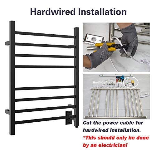 HEATGENE Towel Warmer, Heated Towel Warmer Rack, Wall-Mounted Hardwired/Plug-in Electric Towel...