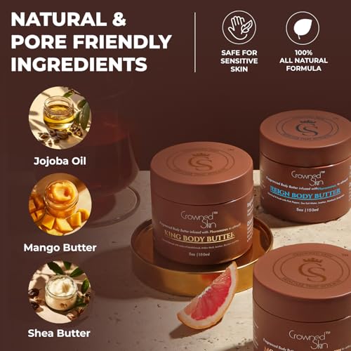 King Cologned Body Butter | Warm and Sensual Scent | Blended with Sandalwood & Leather | Infused with Organic Shea & Mango Butters | Moisturizing Formula with All-Day Fragrance | 5oz - Image 5