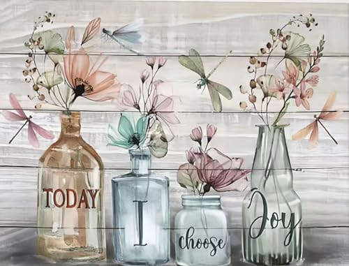 Image of Stamped Cross Stitch Kits for Adults Beginner, Flower Dimensions Needlepoint Art Crafts Embroidery Kits for Adults Beginners 15.7x11.8 inches