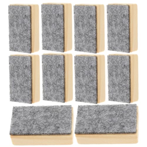 HINTRMENT 10 piezas Borradores de Pizarra Mini de Madera y Fieltro de Limpiadores para Tiza Reutilizables y Duraderos para Aulas y Negras