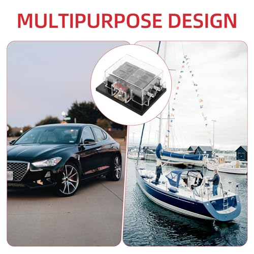 iplusmile Bloco De Fusíveis Automotivo Painel De Fusíveis Para Caixa De Fusíveis De 6 Vias Para Moto