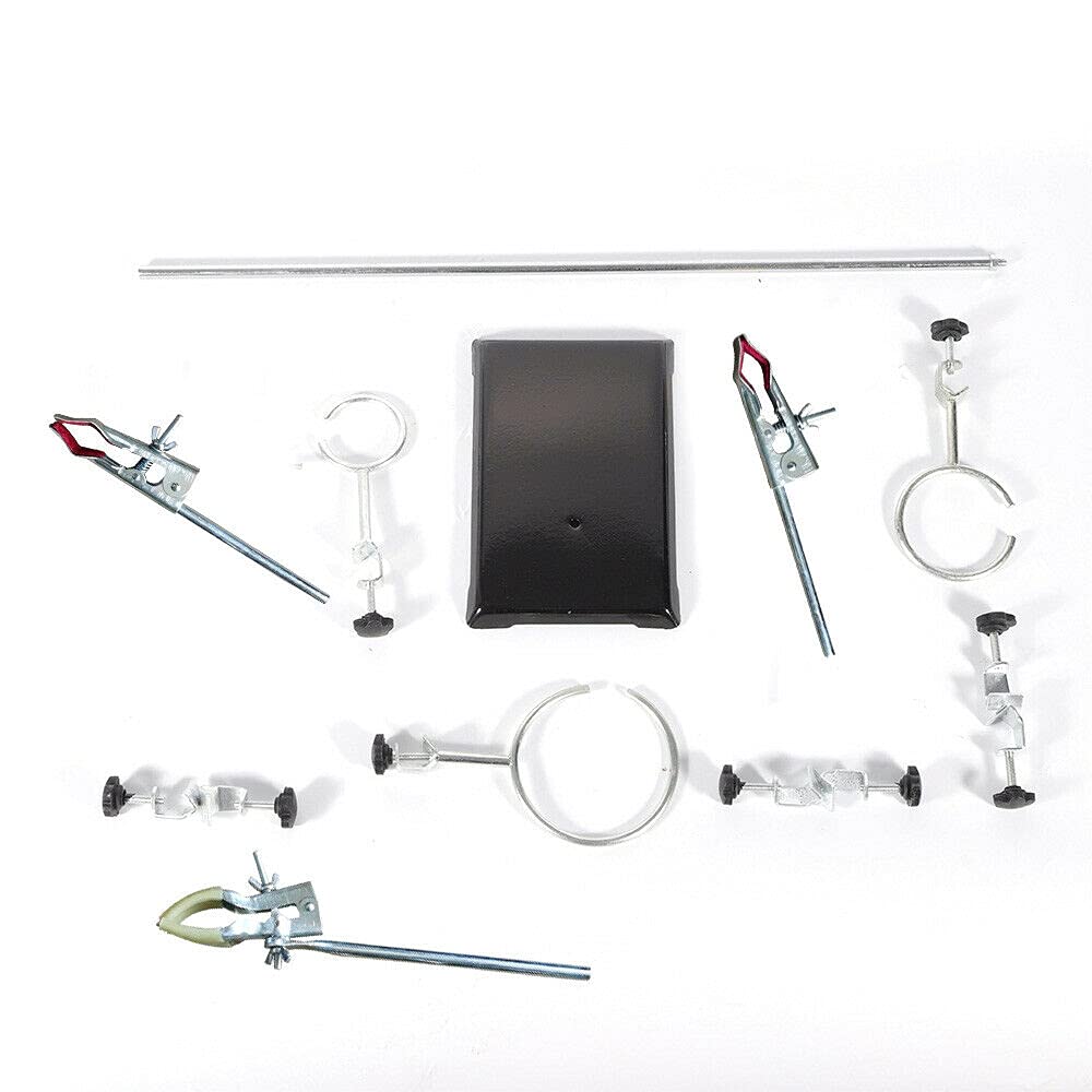 Lab - Soporte de pinza para laboratorio, soporte para botellas, soporte para laboratorio, placa, pinza, manguito, material de trípode, soporte de refrigeración, juego de hierro, 60 cm