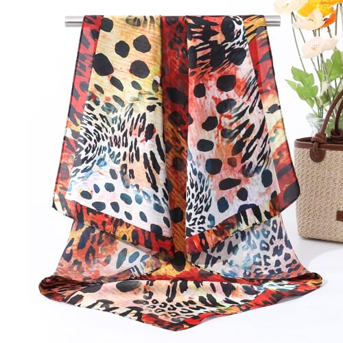 Fashion Digital Printed Square Scarf - Simulation Silk Scarves Bandanas for Women2