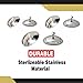 Kodachi Corneal Eye Shield Protector - Stainless Steel | Small 26 X 17mm and Large 29 X 21 mm and X-Large 32 X 21 mm| Set of 6 Pcs | Silver Colour