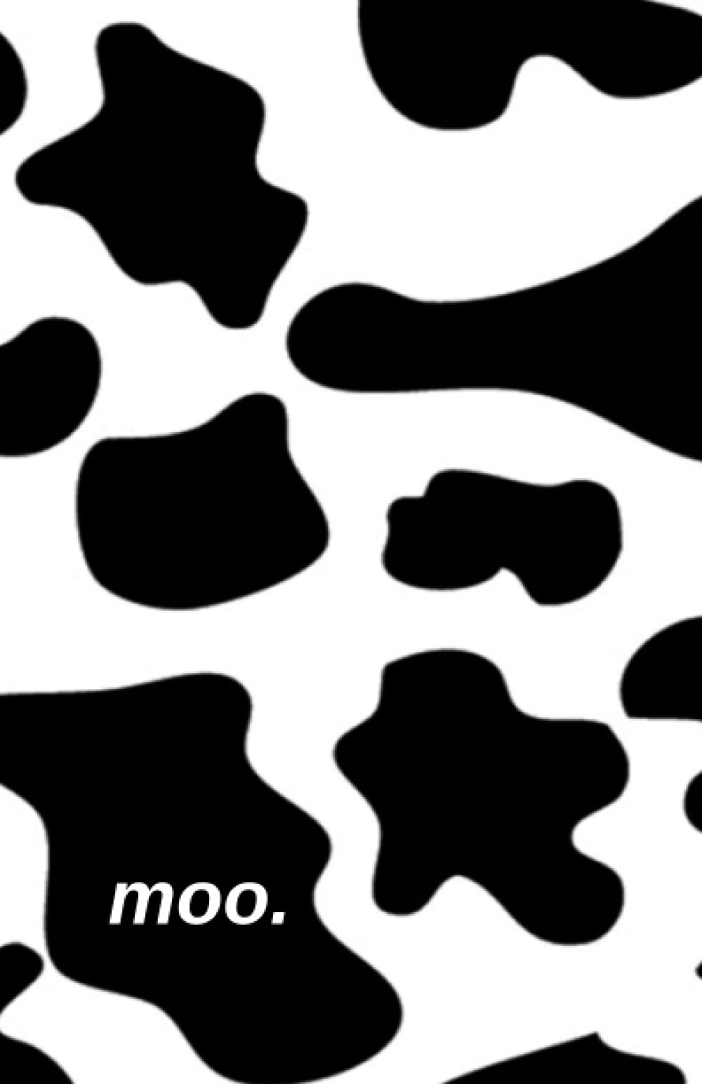 The Moo-Book. Cow Print Notebook: 120 Pages 5.5" - 8.5" Blank Notebook, White Pages