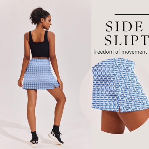 Image of Ekouaer 16 inch Golf Skorts for Woman with Inner Pockets Silicone Grippers Tennis Skirt Quick Dry Athletic Pickleball Skort