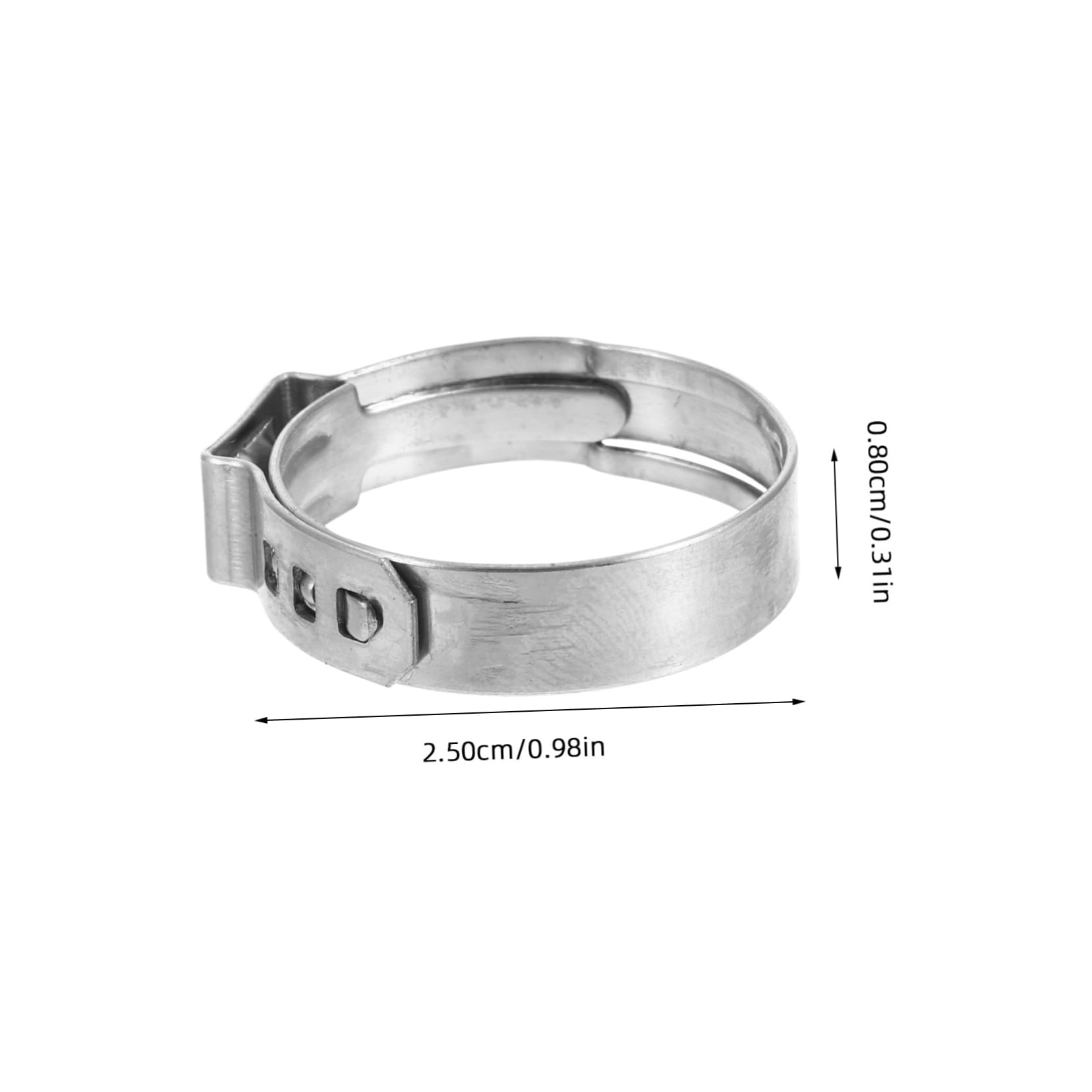 NAMOARLY 60pcs Stainless Steel Single Ear Hose Clamps Pliers Ear Clamp Crimper Kit Crimp Rings for Fastening Clamp Tools