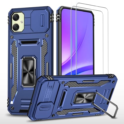 Coque antichoc Samsung A05 avec anneau rotatif 360 et cache objectif