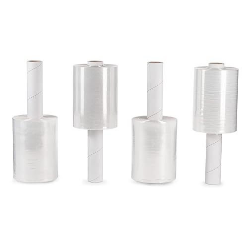 Miniatura 8 de IDL Packaging Mini rollo elástico de 5 pulgadas, 700 pies, calibre 120 (paquete de 1) con un mango de cartón extendido, envoltura de plástico