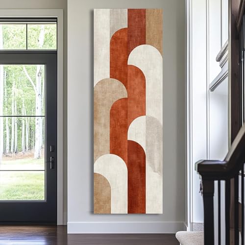 Oeuvre d'art longue et étroite sur toile de haute qualité pour salon