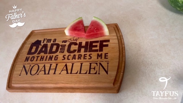 Tabla de cortar rectangular personalizada de madera miniatura 7