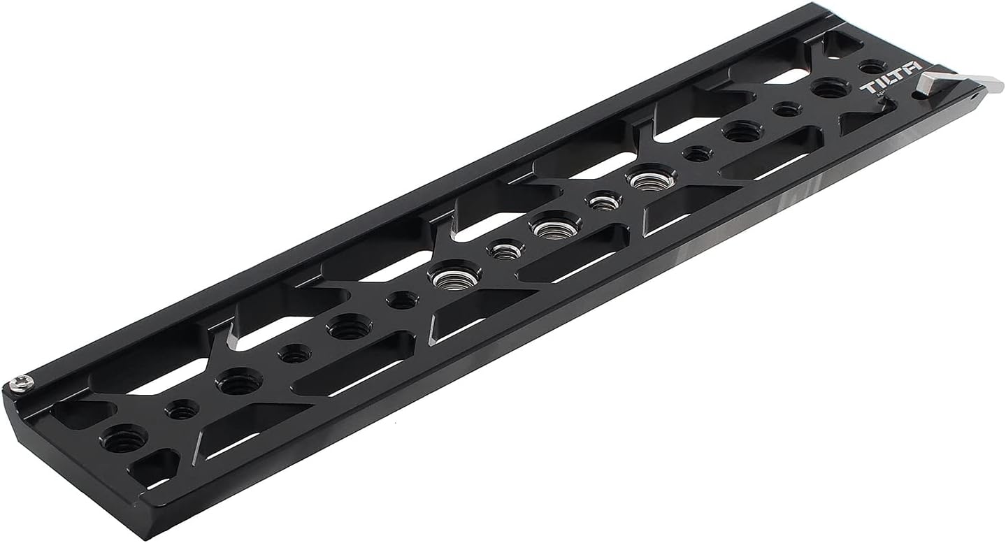 Tilta 10″ Tilta Standard Lightweight Dovetail Plate Compatible With BMPCC 4K 6K GH5 S1H A6 A7 A7S3 Camera Cage Baseplate TT-C16-BLK