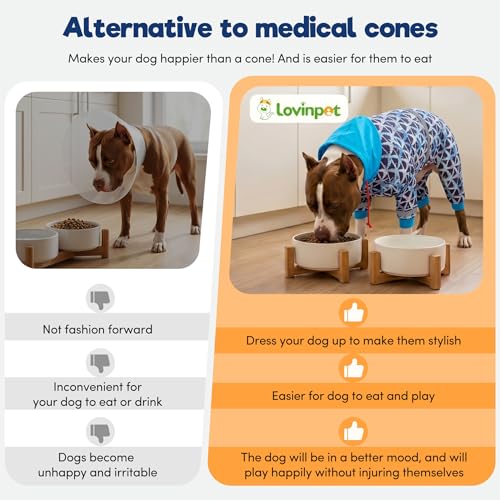 Pijama para perro LovinPet talla XL con capucha ligera miniatura 6