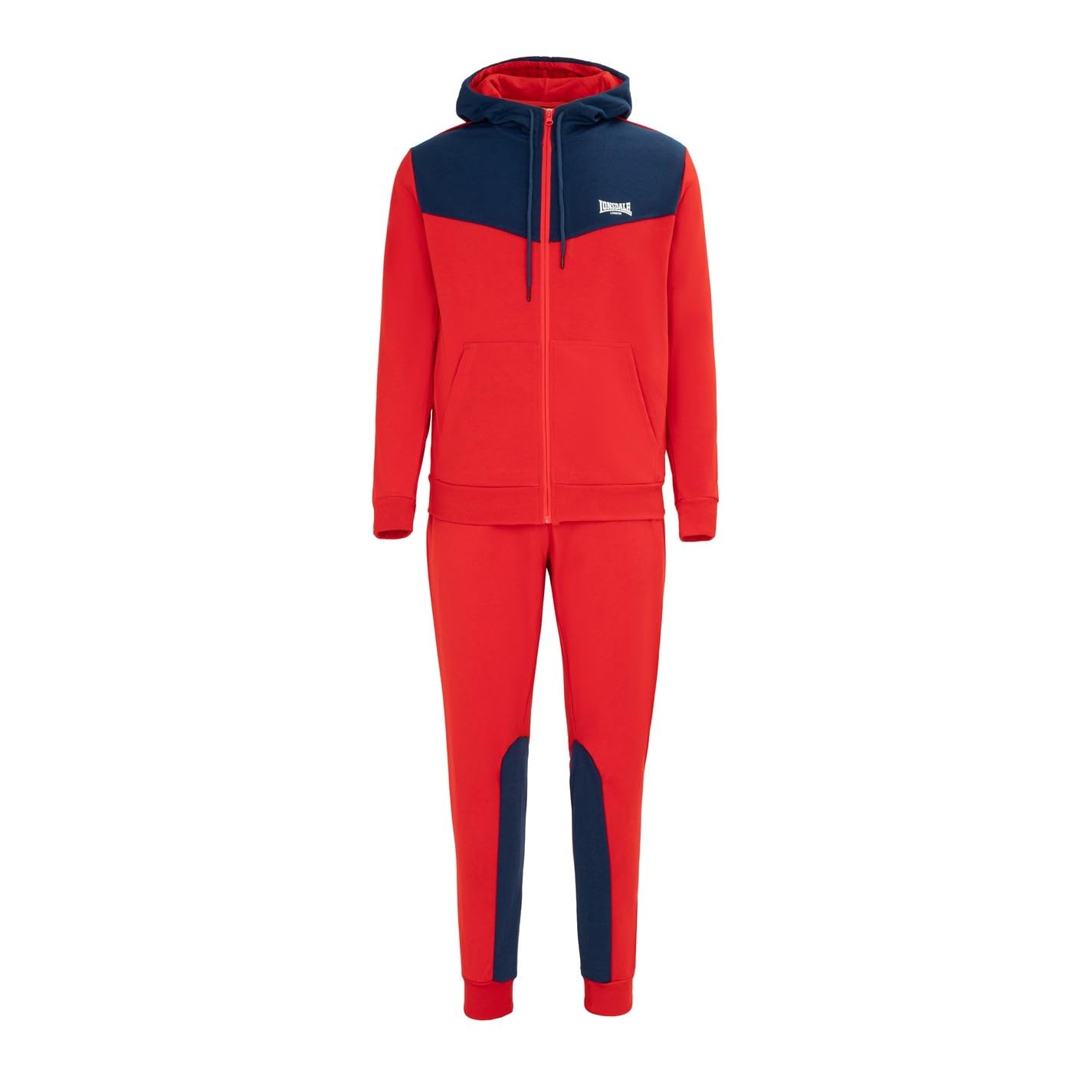 Lonsdale Men's Red/Navy Fleece Tracksuit 4XL