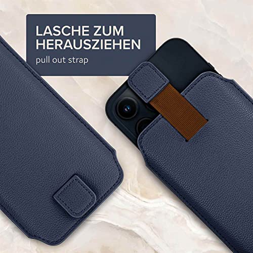 Housse iPhone 13 mini antichoc ONEFLOW Liberty Case bleu avec tirette pratique