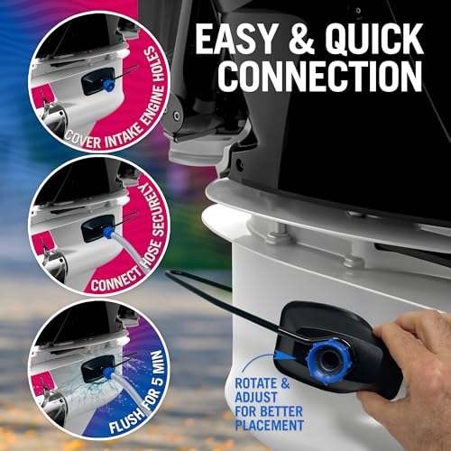 Image of Outboard Motor Muffs Rectangle, Boat Motor Water Muffs Ear Flusher | Hose Adapter, Inboard I /O Engine Flush Kit, Winterizing, Better Boat