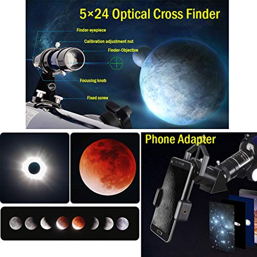 YXCKG telescopio refractor 60mm con trípode ajustable miniatura 6