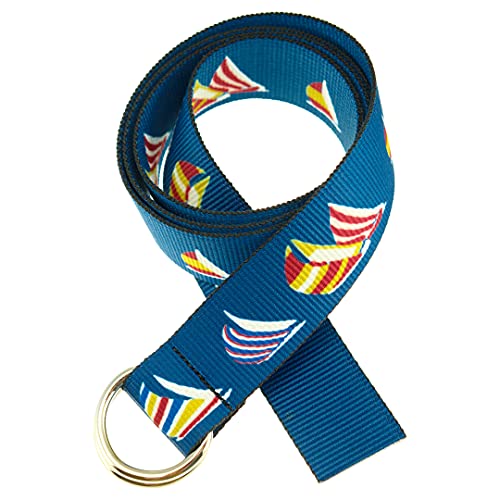 Thomas Bates D-Ring Sailing Belt (Blue Spinnaker)