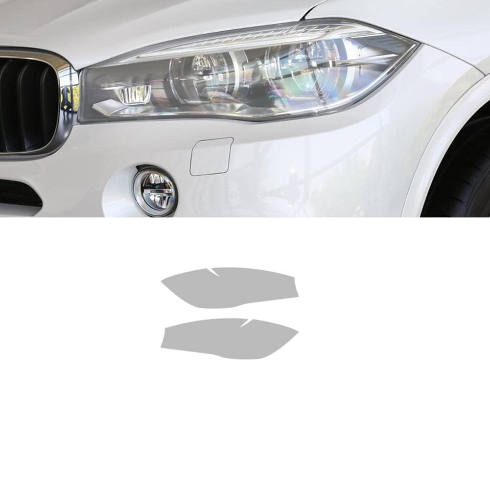 2 Pezzi Auto Faro Tinta Nero Pellicola Protettiva Vinile Protezione Adesivo TPU Trasparente, per BMW X5 F15 M F85 G05 Accessori