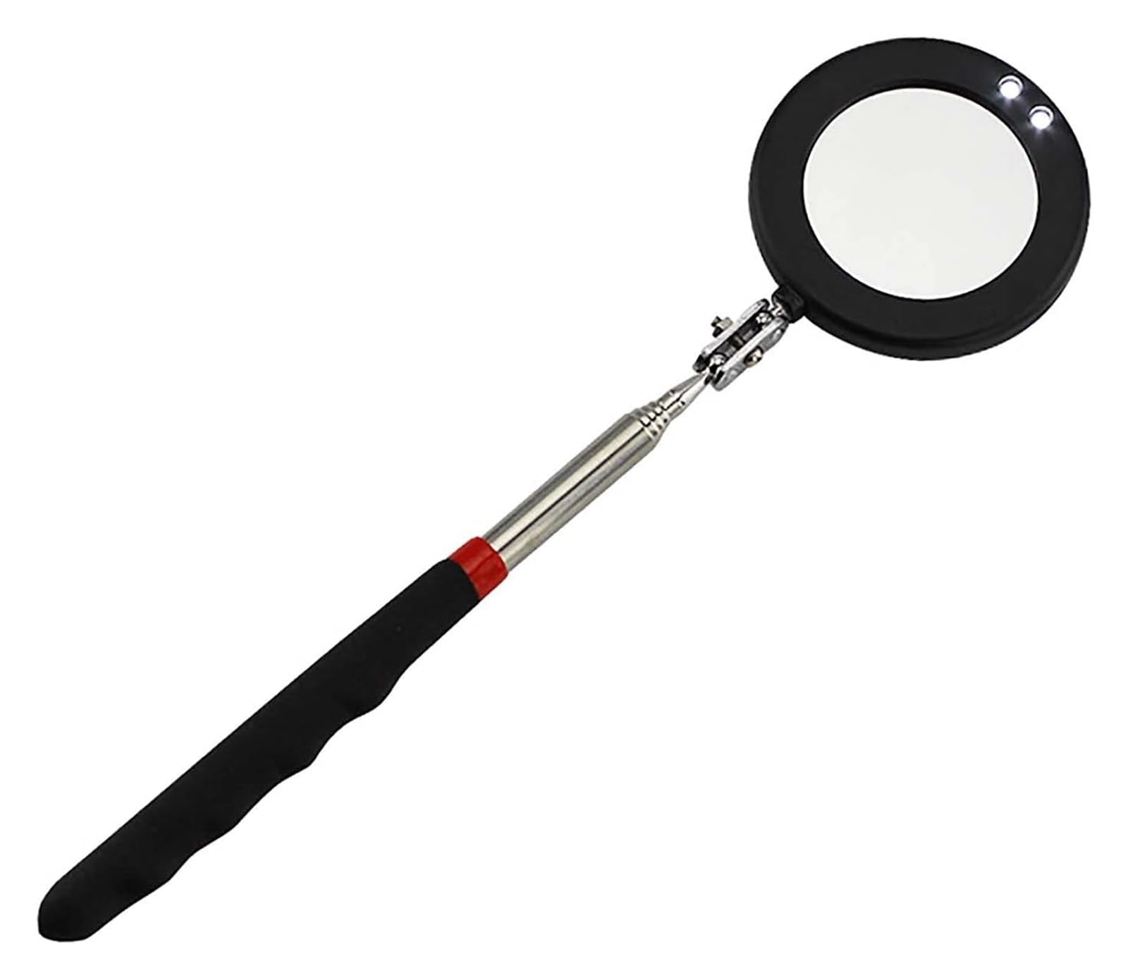 Espejo De Inspección Inferior del Vehículo, Espejo De Inspección Telescópico con Luz Led Giratorio, Herramientas Universales para Mayor Visibilidad.