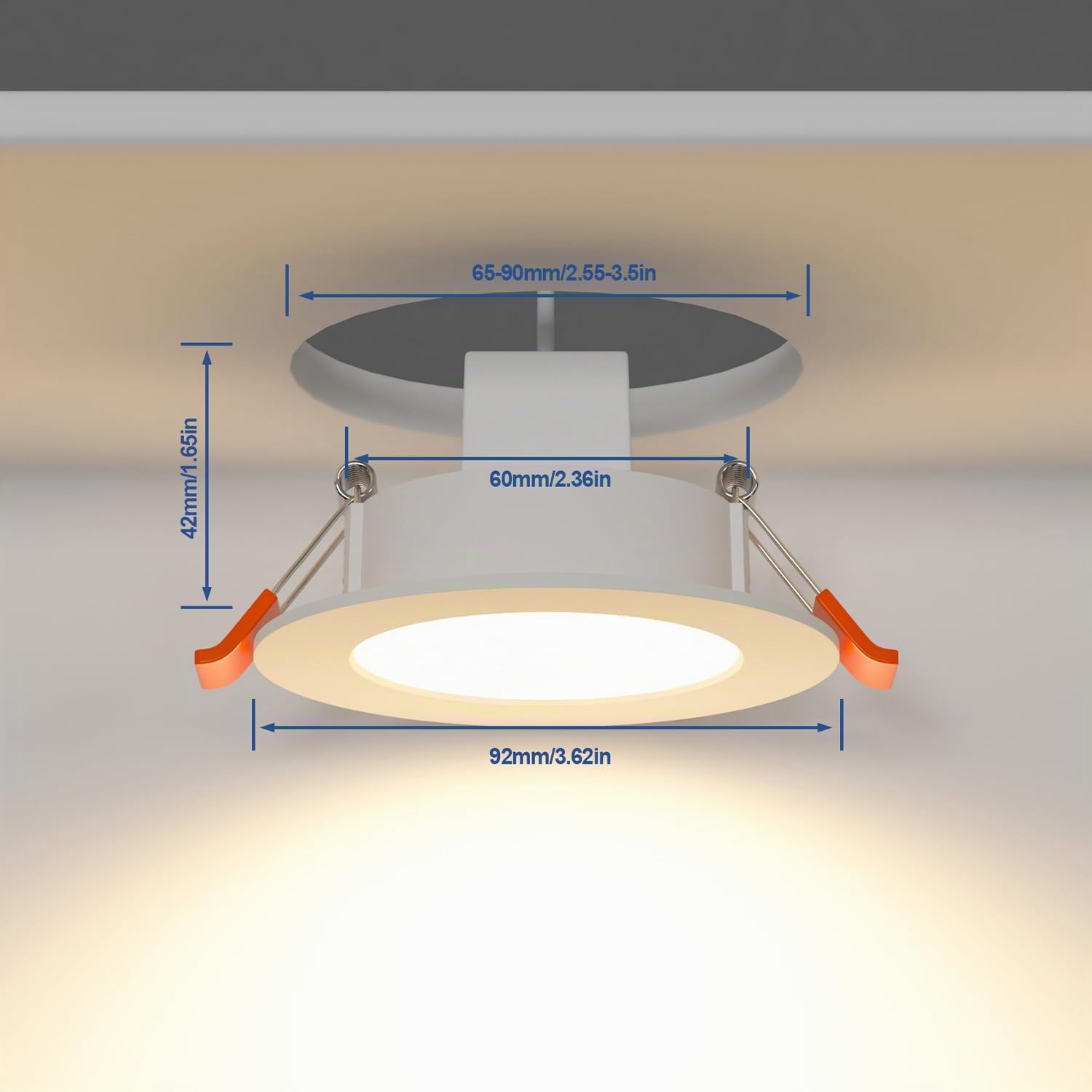ChangM LED Einbaustrahler 230V Alexa Smart LED Spot Dimmbar mit APP Bluetooth Deckenspots Flach 8W IP44 3Zoll, Deckenleuchte Warmweiß to Kaltweiß 2700K-6000K Einbauleuchten 8er Set