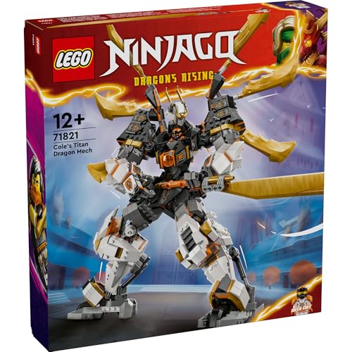 Image of LEGO NINJAGO Cole's Titan Dragon Mech Adventure Toy 71821 Building Blocks for 18+ Gift