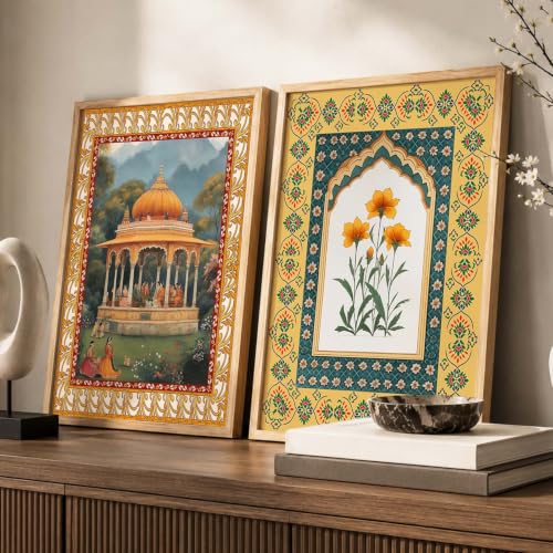 Image of Kotart Traditional Indian Wall Art Paintings for Living Room | Framed Wall Painting for Home Room Bedroom Office Decor | Paintings Home Decoration | Poster With frames | Painting Decoration (Art 6, (35x37 Inch), Framed)