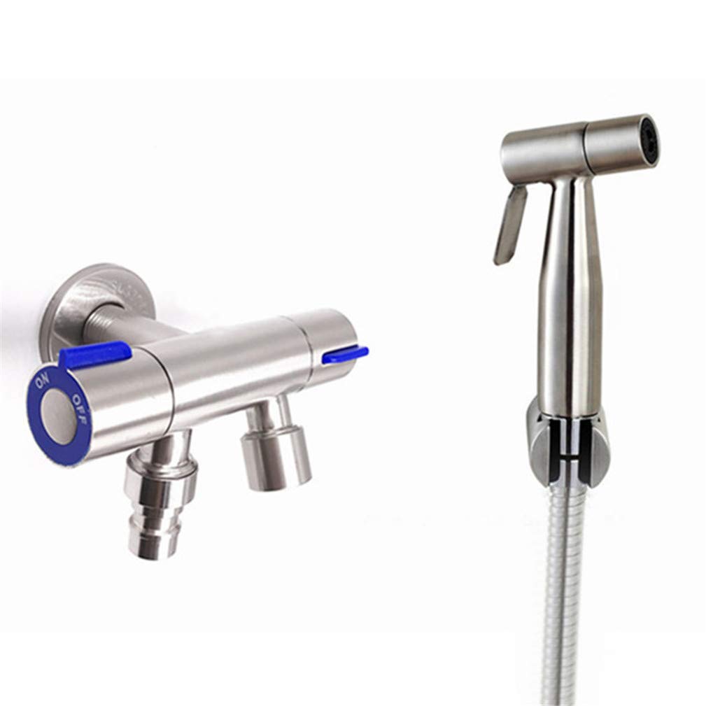 Acero Inoxidable 304 De Una Sola Entrada, Doble Salida, Pulverizador De Bidé, Lavadora, Válvula De Ángulo, Bidet, Chorro De Ducha, Anal, Culo De Limpieza, Bidet Dusche Shattaf